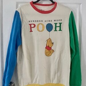 Disney Cream and Blue Long Sleeve Sweater with Pooh Design